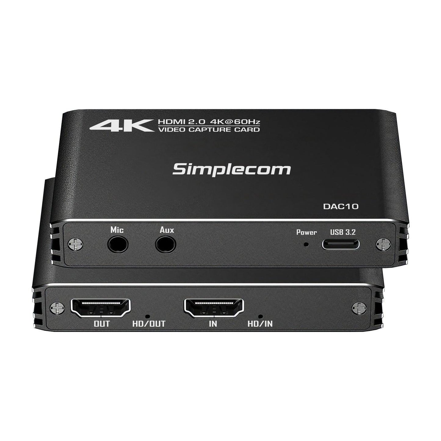Simplecom DAC10 HDMI 2.0 to USB 4K@60hz Video Capture Card Stream and Record in 4K 60FPS.