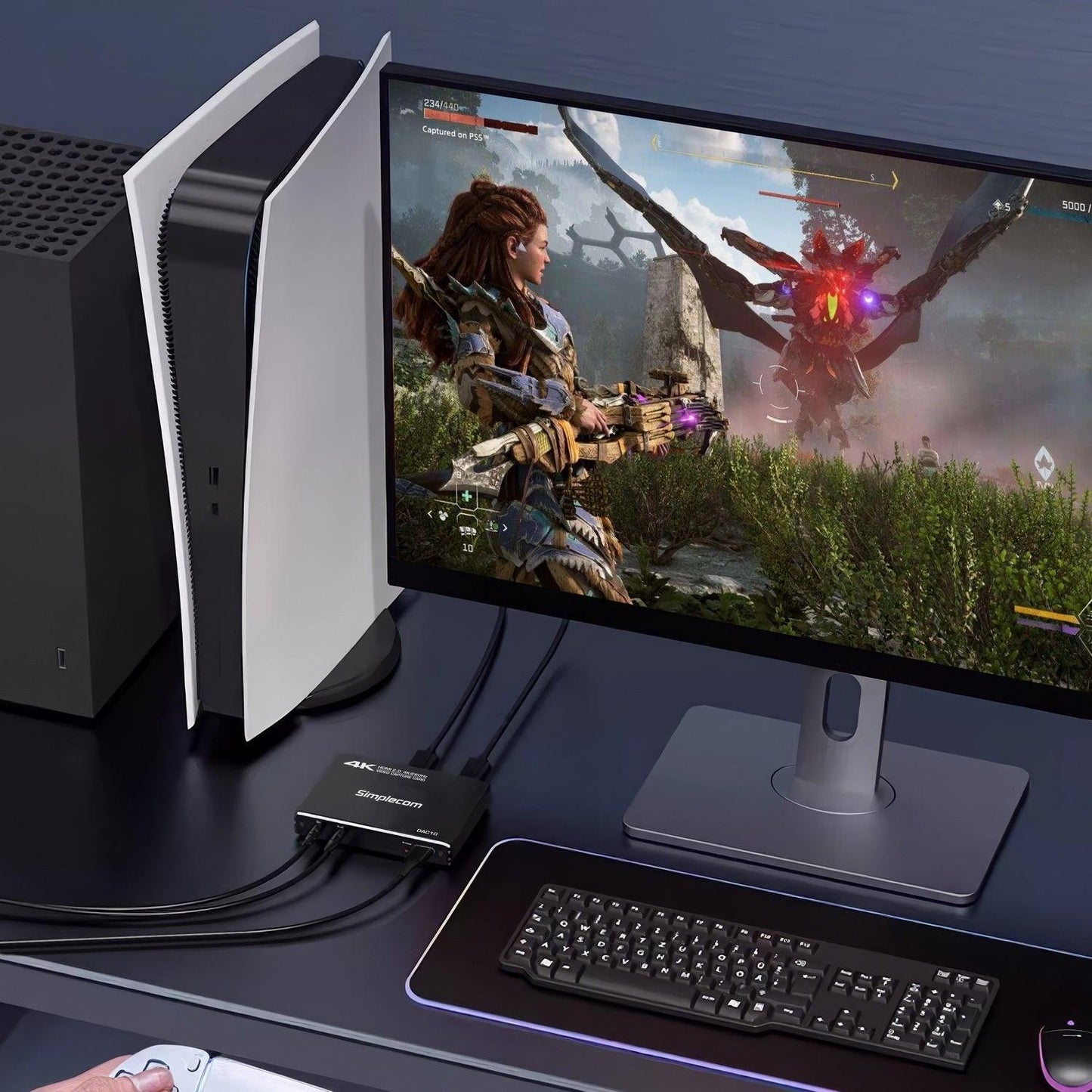Simplecom DAC10 HDMI 2.0 to USB 4K@60hz Video Capture Card Stream and Record in 4K 60FPS.