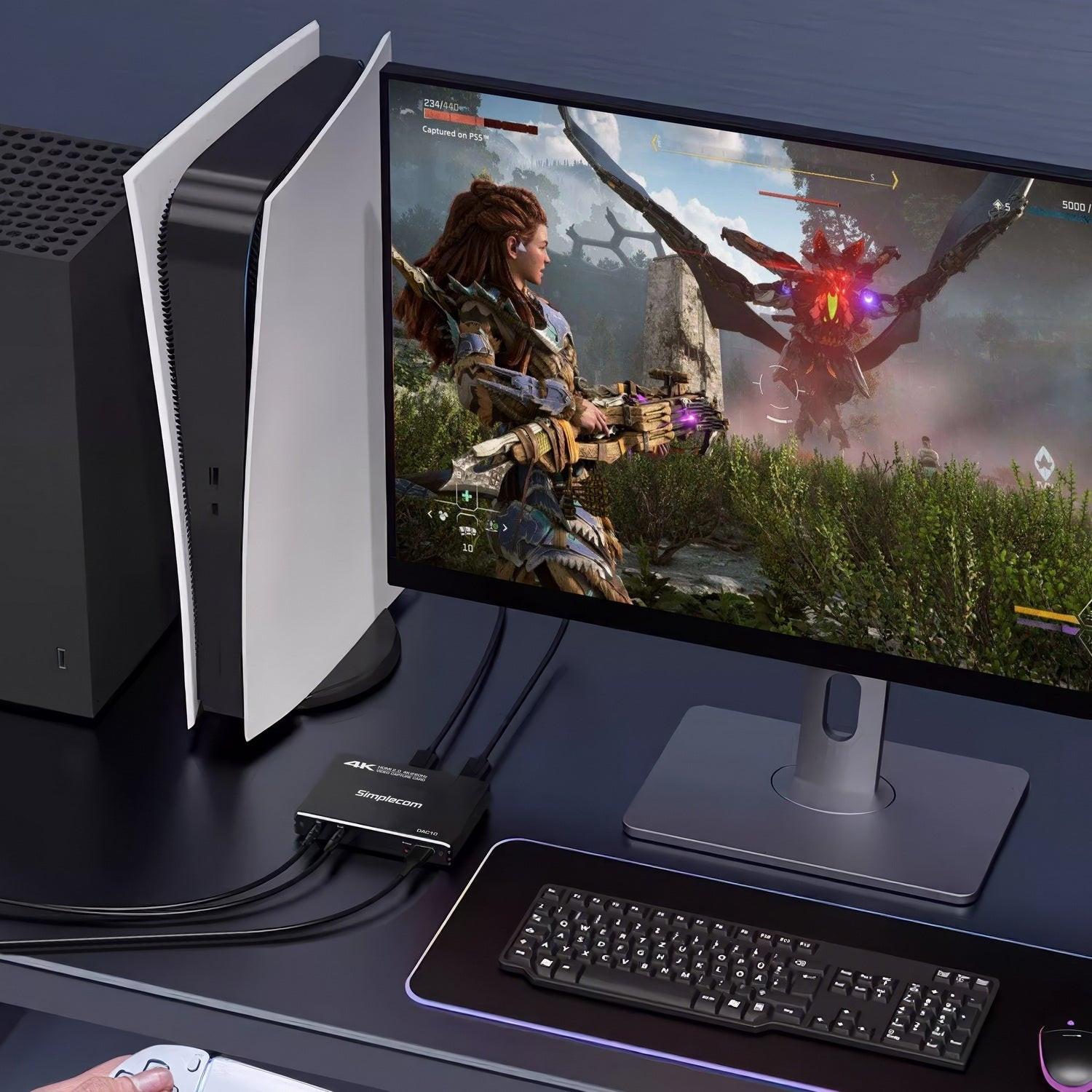 Simplecom DAC10 HDMI 2.0 to USB 4K@60hz Video Capture Card Stream and Record in 4K 60FPS.