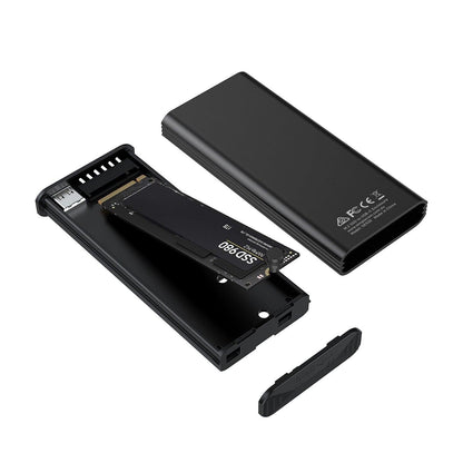 Simplecom SE530 NVMe / SATA M.2 SSD to USB-C Enclosure with SMART LED Screen USB 3.2 Gen 2 10Gbps.