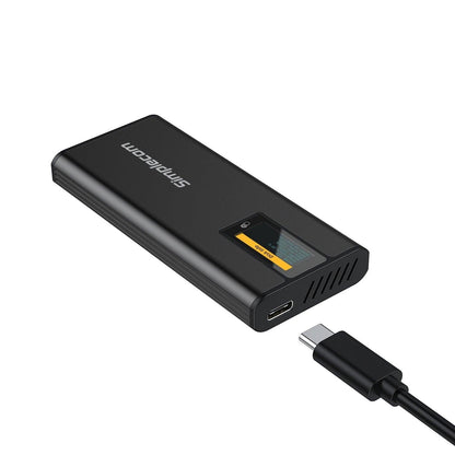 Simplecom SE530 NVMe / SATA M.2 SSD to USB-C Enclosure with SMART LED Screen USB 3.2 Gen 2 10Gbps.