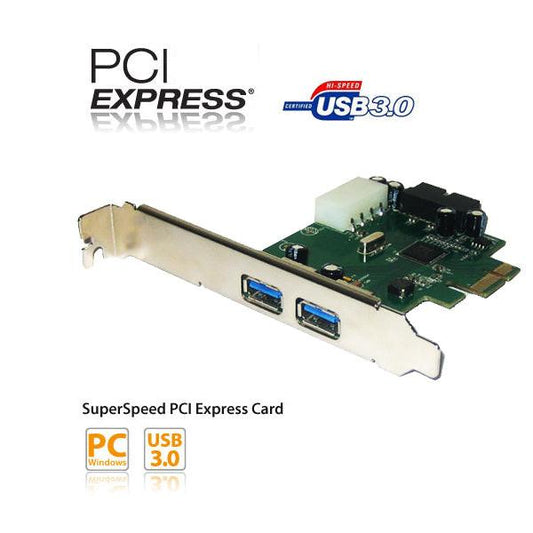 4 Port USB3.0 PCI-Expresses Card (2 External Port + Dual Port Internal Connector).