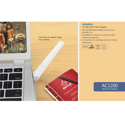 WINSTAR WIRELESS AC1300M DUAL BAND USB 3.0 ADAPTER.