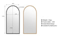 Metal Arch Mirror 80cm x 170cm - Black