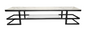 Alexa  Black TV Unit - Clear Glass