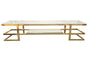 Alexa  Gold TV Unit - White Marble