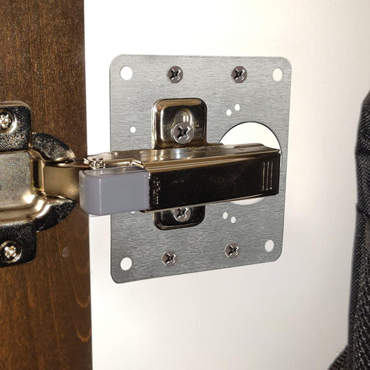 1 Pcs Kitchen Cupboard Door Cabinet Hinges Repair Plate Brackets Kit Fixing Screws.