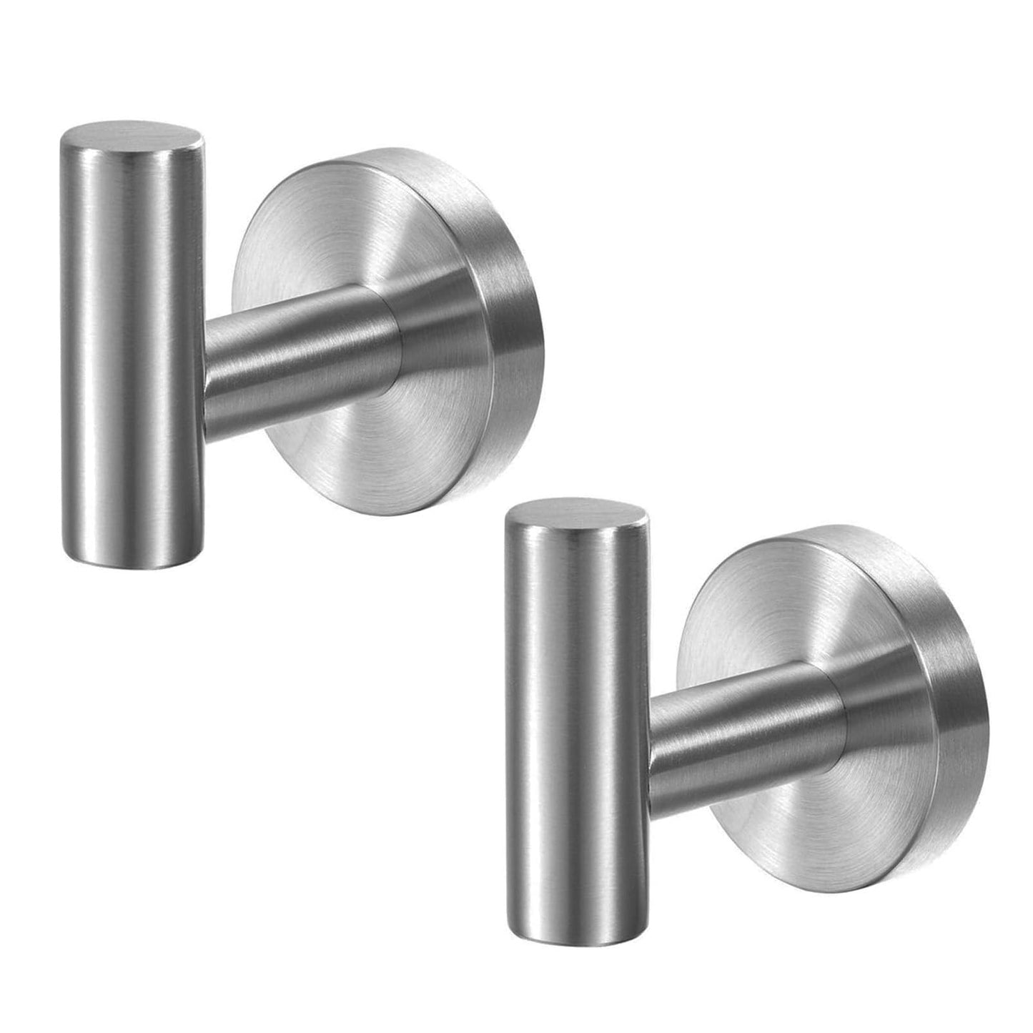 2 Pcs Wall Mount Bathroom Towel Hooks Holder Cloth Hanger Hook Kitchen Door Hanger Brushed Nickel.