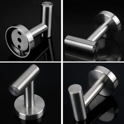 2 Pcs Wall Mount Bathroom Towel Hooks Holder Cloth Hanger Hook Kitchen Door Hanger Brushed Nickel.