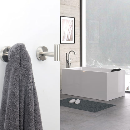 2 Pcs Wall Mount Bathroom Towel Hooks Holder Cloth Hanger Hook Kitchen Door Hanger Brushed Nickel.