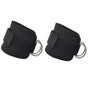 2x Adjustable Ankle Straps for Cable Machines D-Rings Gym Cuff Kickbacks Glute Workouts Leg Extensions Straps Hip Black.