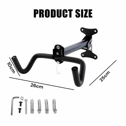 Black Storage Bicycle Wall Mount Wall Hook Bike Wall Rack Space Saving Bike Storage Bracket.