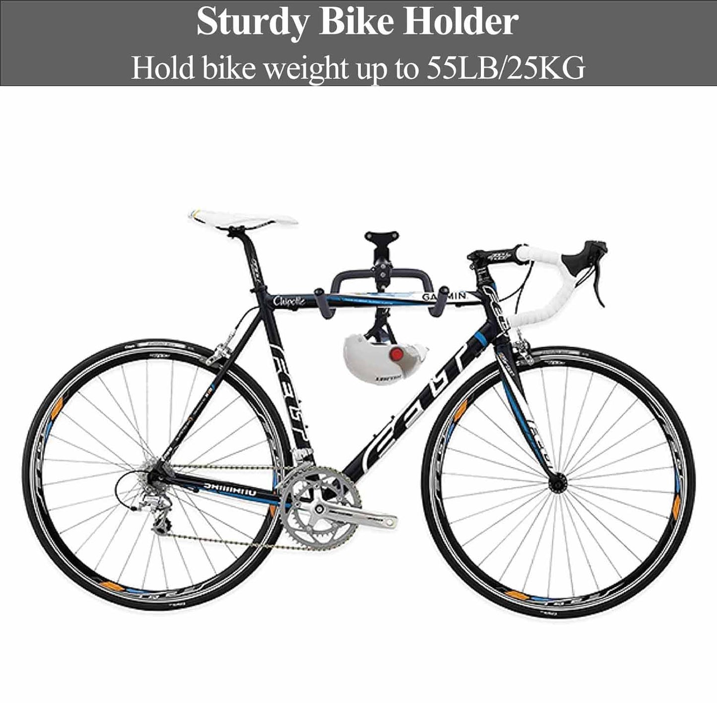 Black Storage Bicycle Wall Mount Wall Hook Bike Wall Rack Space Saving Bike Storage Bracket.