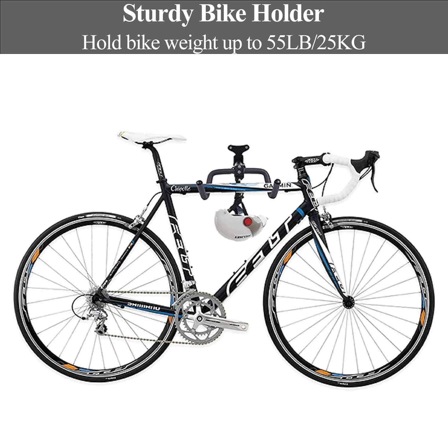 Black Storage Bicycle Wall Mount Wall Hook Bike Wall Rack Space Saving Bike Storage Bracket.