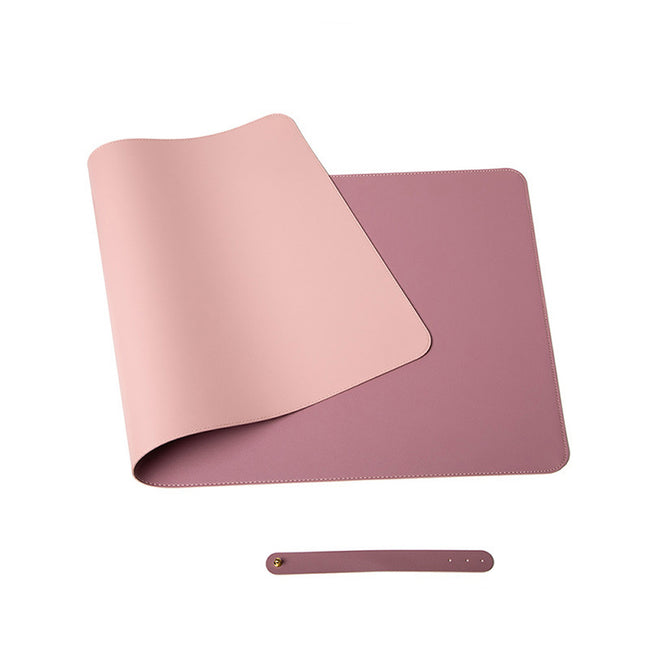 Pink 90cm*45cm Dual Side Office Desk Pad Waterproof PU Leather Computer Mouse Pad Hover Image