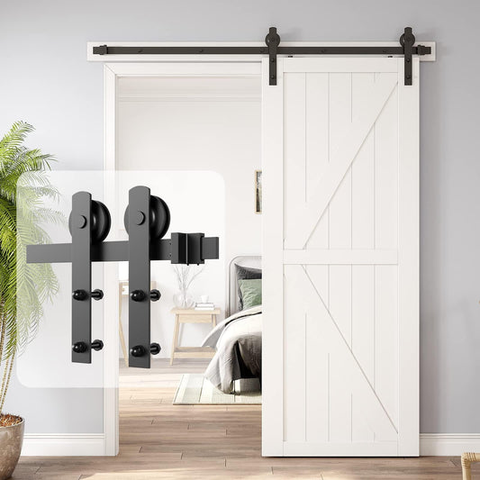 1.8m Heavy Duty Sliding Barn Single Door Hardware Kit Damper Track Rail Roller System.
