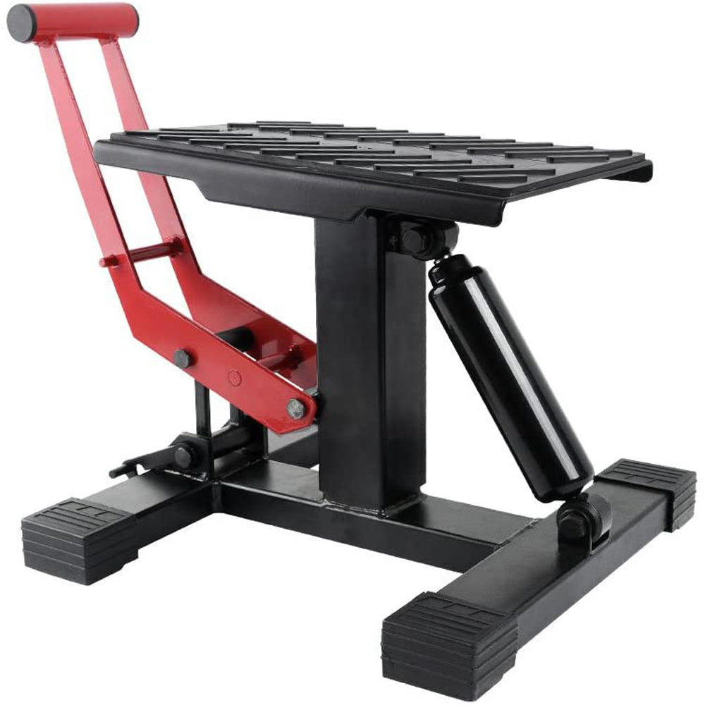 Motorcycle Jack Dirt Bike Stand Adjustable Lift Hoist Table Height Lifting Stand.