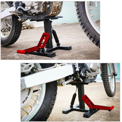 Motorcycle Jack Dirt Bike Stand Adjustable Lift Hoist Table Height Lifting Stand.