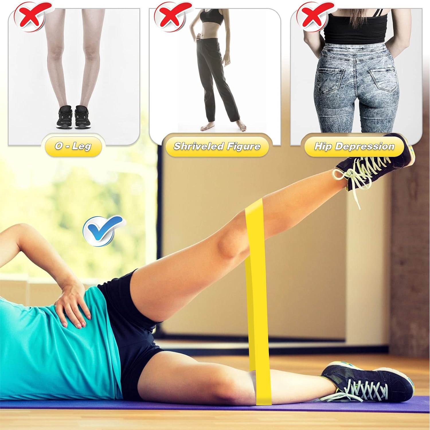 5 Pcs Resistance Bands Exercise Bands Resistance Bands Set Workout Bands Leg Yoga Bands.