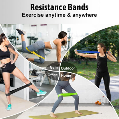 5 Pcs Resistance Bands Exercise Bands Resistance Bands Set Workout Bands Leg Yoga Bands.