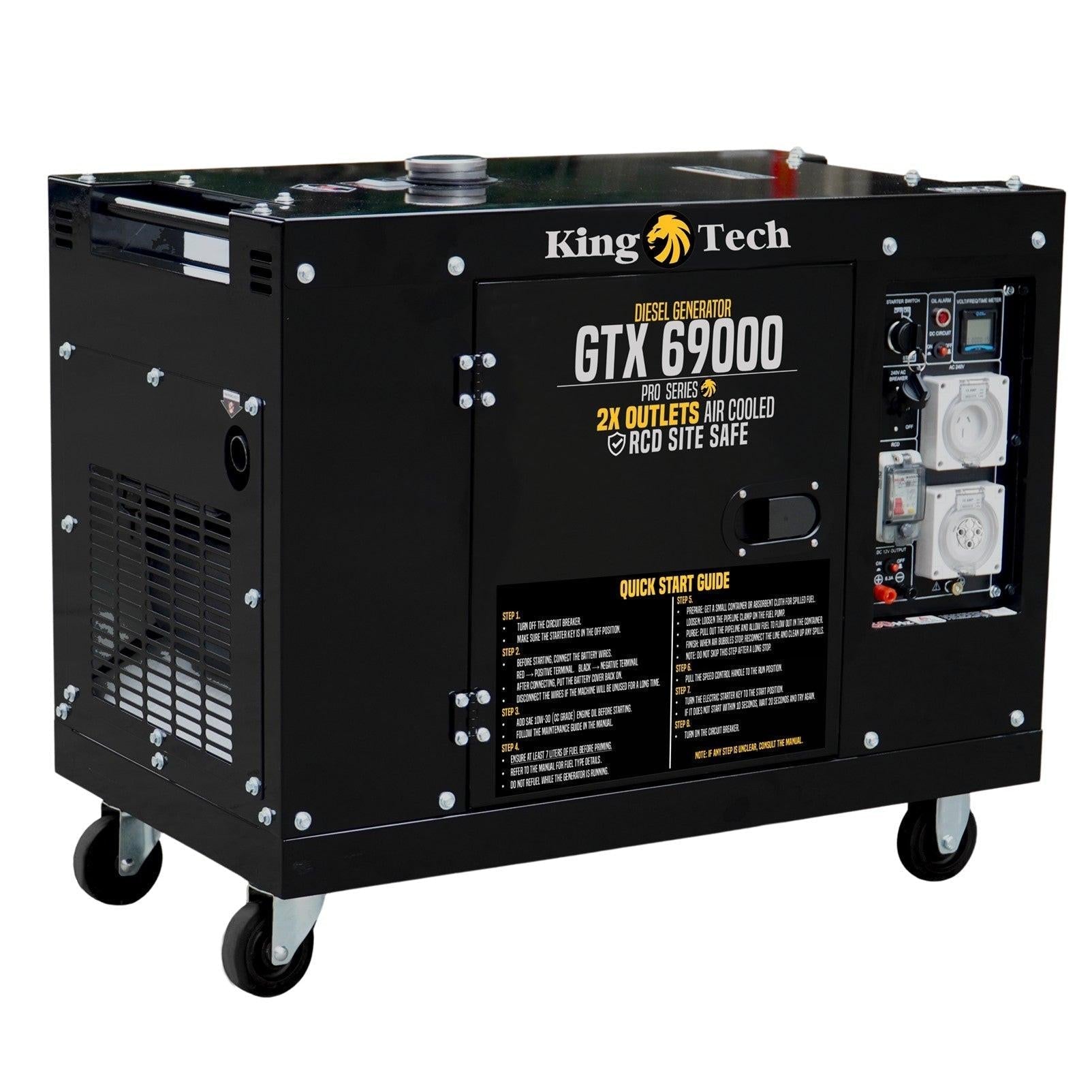 8.4kW Max 6kW Rated Diesel Generator New Single Phase Commercial.