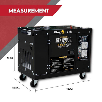 8.4kW Max 6kW Rated Diesel Generator New Single Phase Commercial.