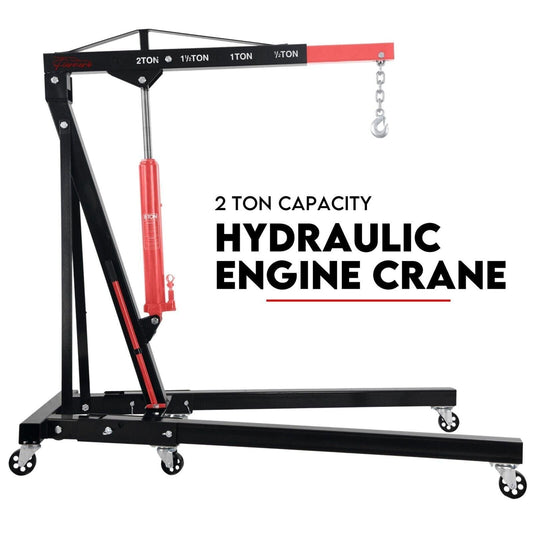 2 Ton Hydraulic Engine Crane Folding Hoist Stand Mobile Garage Workshop.