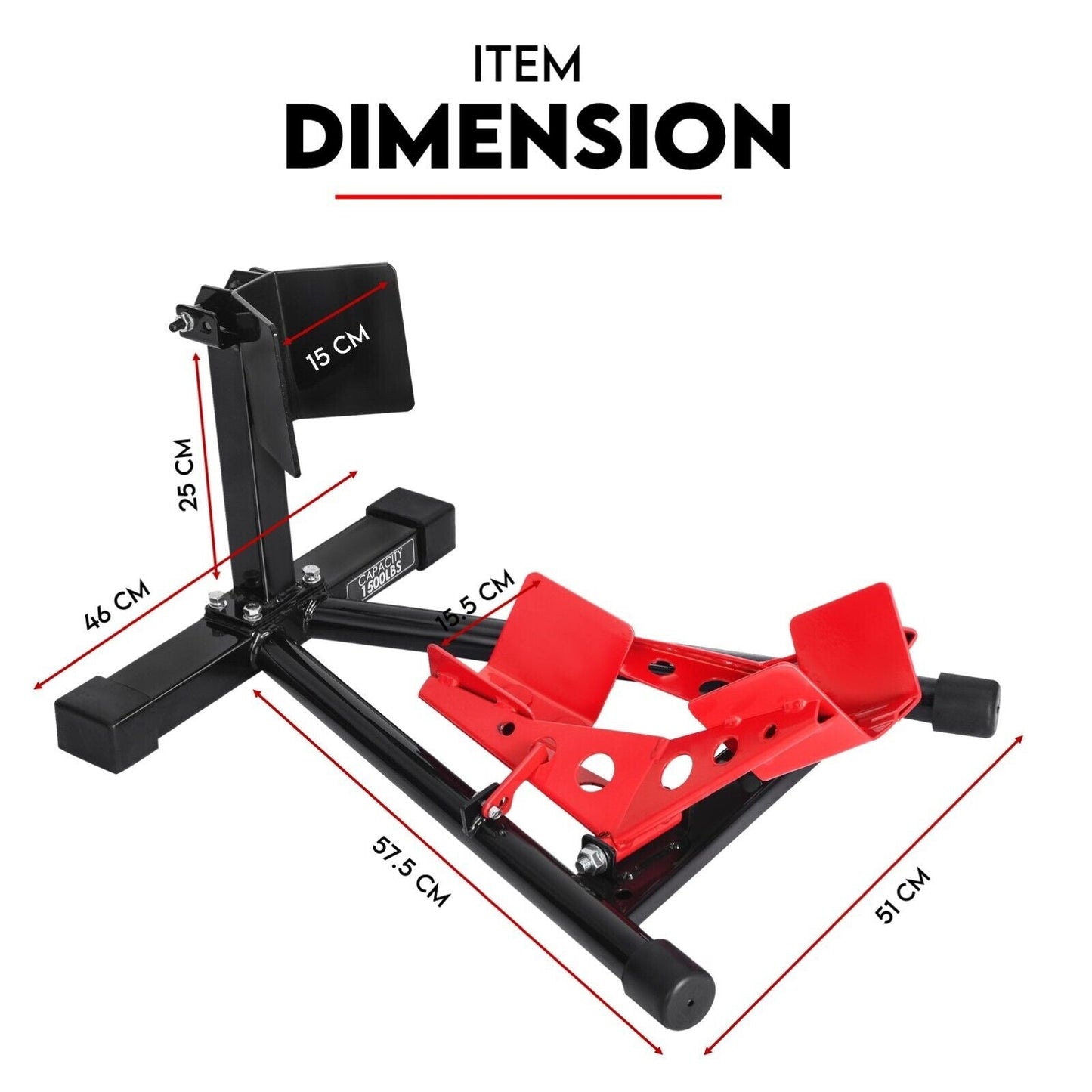 Heavy Duty Motorcycle Motorbike Stand Front Wheel Chock Trailer Transport.