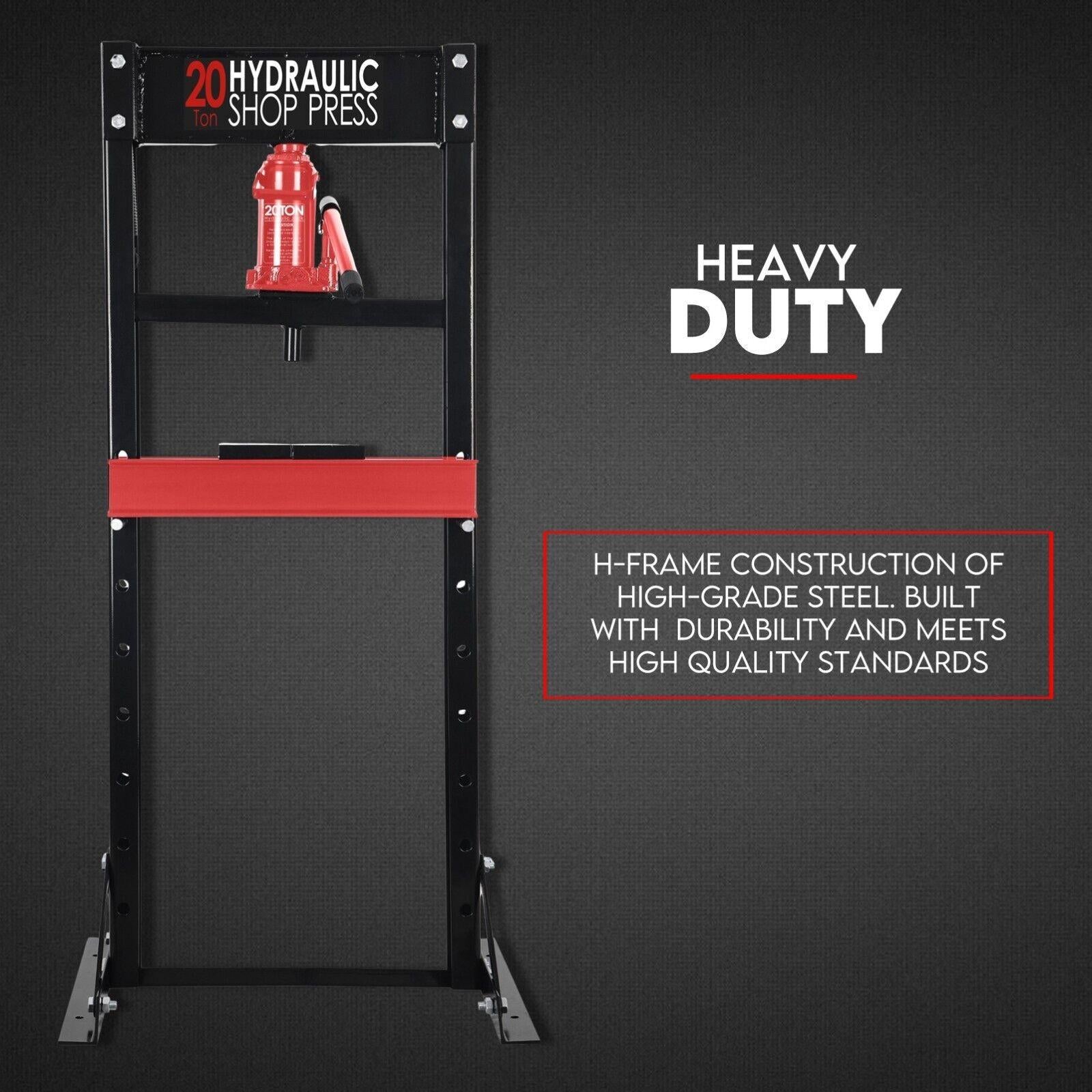 20 Ton Hydraulic Shop Press Workshop Jack Stand Bending Tool.