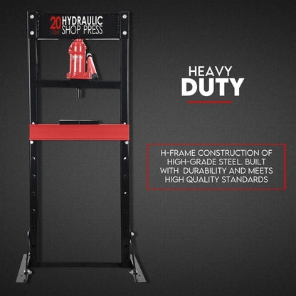 20 Ton Hydraulic Shop Press Workshop Jack Stand Bending Tool.