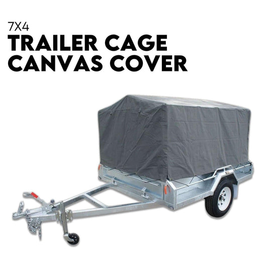 Box Cage Trailer Cover Canvas Tarp for 7x4 600mm High Cage Premium Quality 2 ft.
