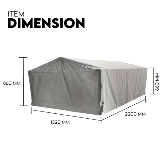 Box Cage Trailer Cover Canvas Tarp for 7x4 600mm High Cage Premium Quality 2 ft.