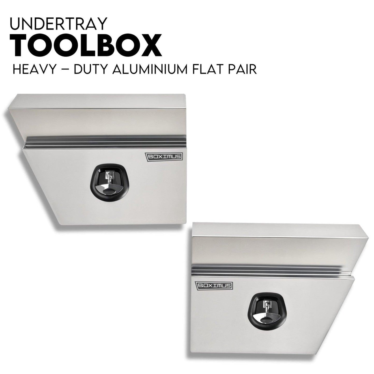 600mm Pair of Under Tray Undertray Tool Box Aluminium Alloy Underbody Toolbox.