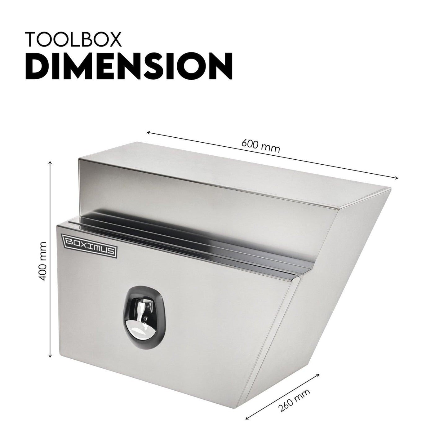600mm Pair of Under Tray Undertray Tool Box Aluminium Alloy Underbody Toolbox.