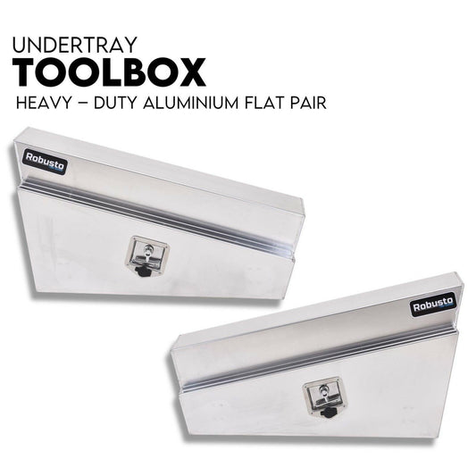 900mm Under Tray Tool Box Pair Aluminium Toolboxes Set Truck Undertray Underbody.
