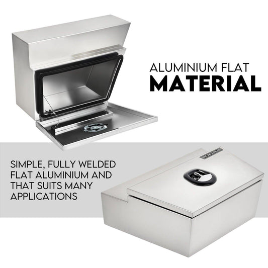 Under Tray Tool Box Underbody Pair Set 600mm Aluminium.