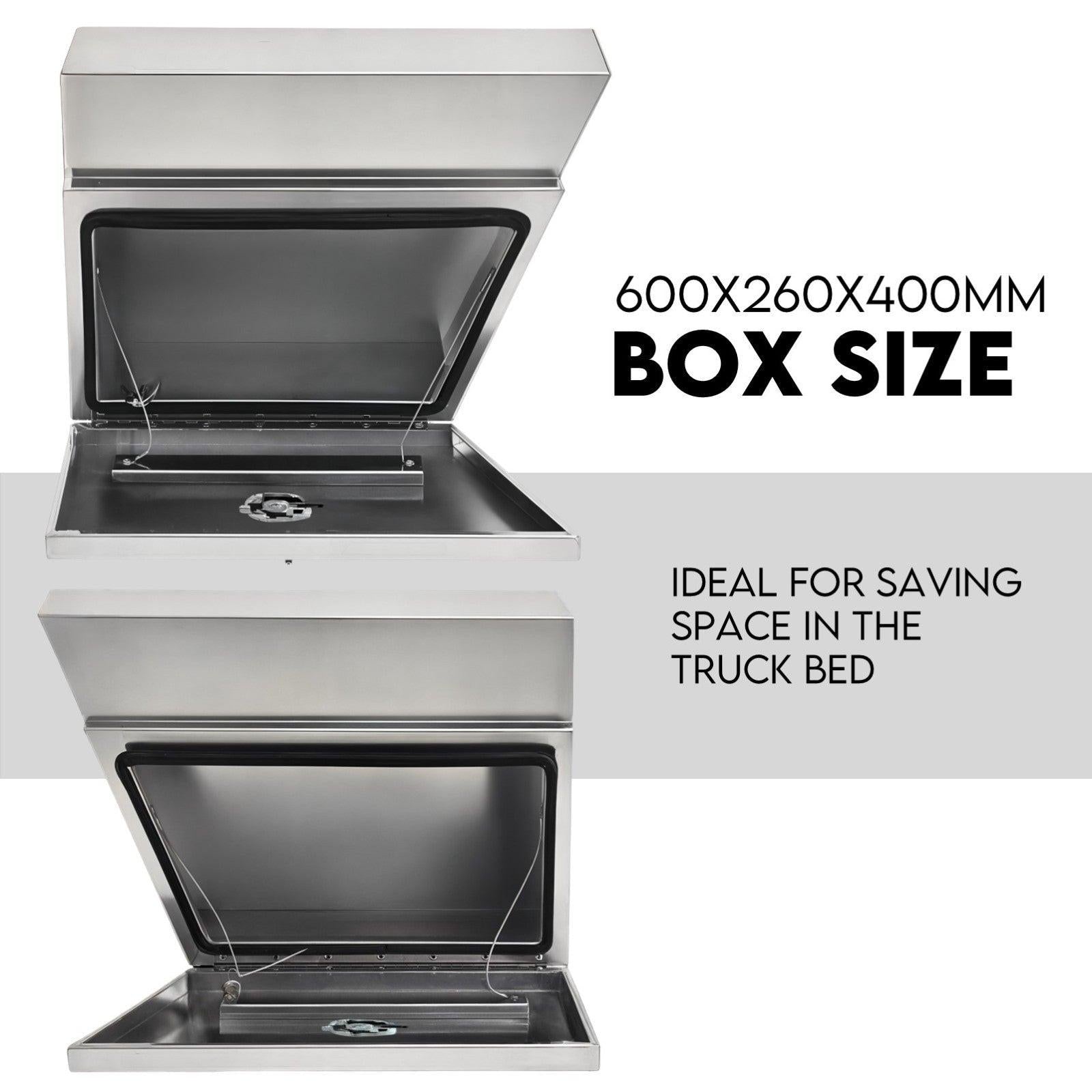 Under Tray Tool Box Underbody Pair Set 600mm Aluminium.
