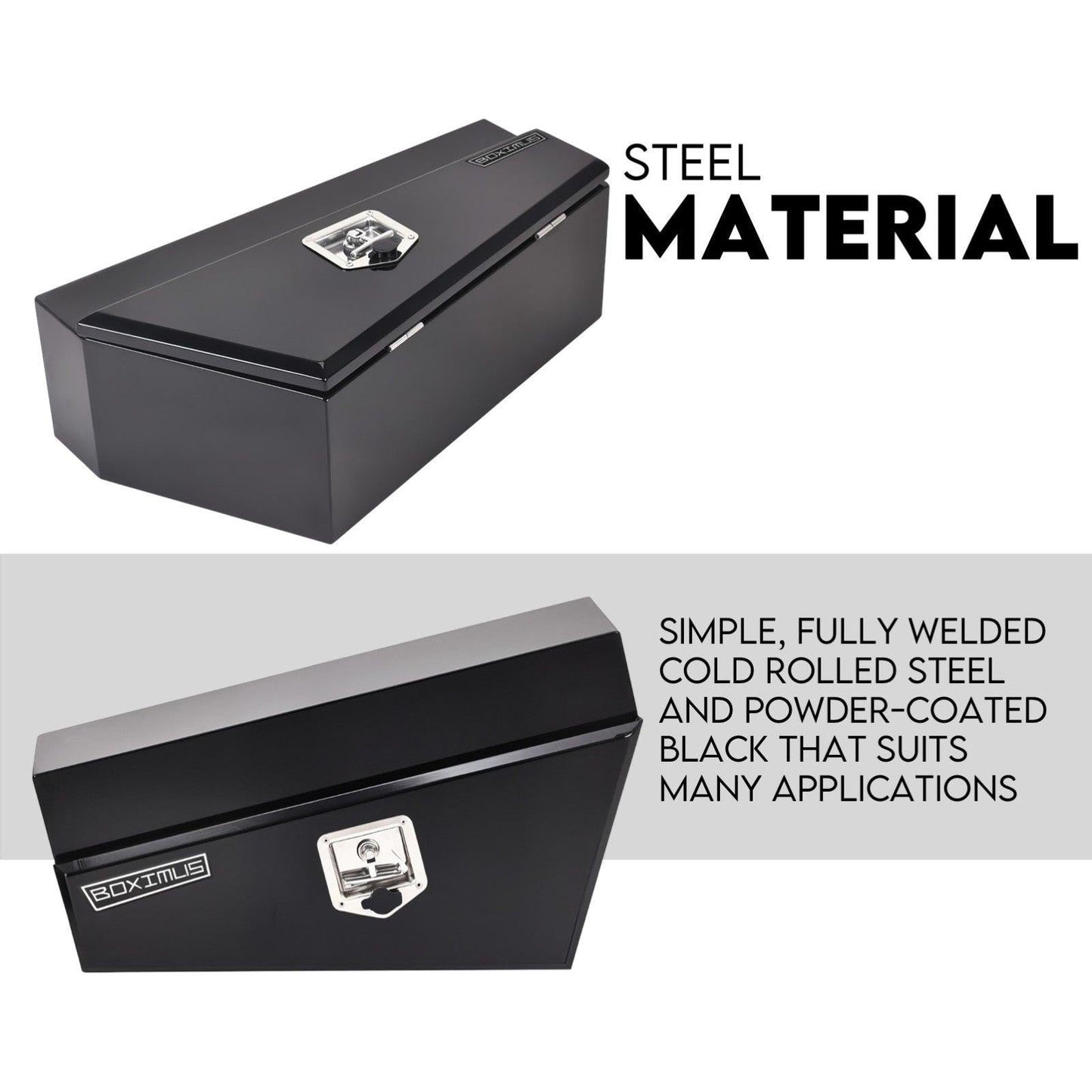 750mm Pair of Under Tray Undertray Tool Box Steel Underbody Toolbox.