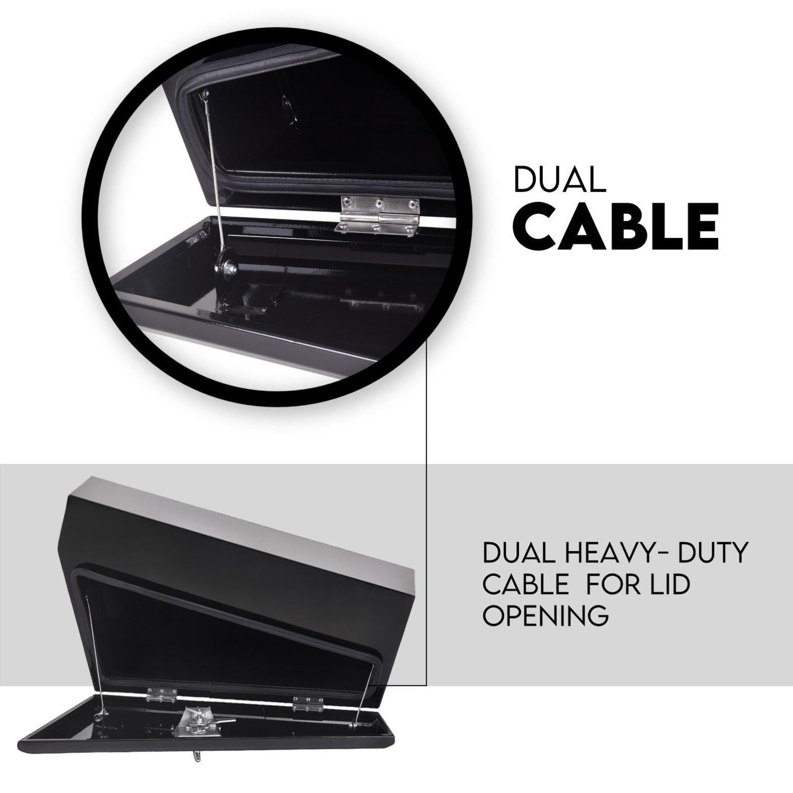 750mm Pair of Under Tray Undertray Tool Box Steel Underbody Toolbox.