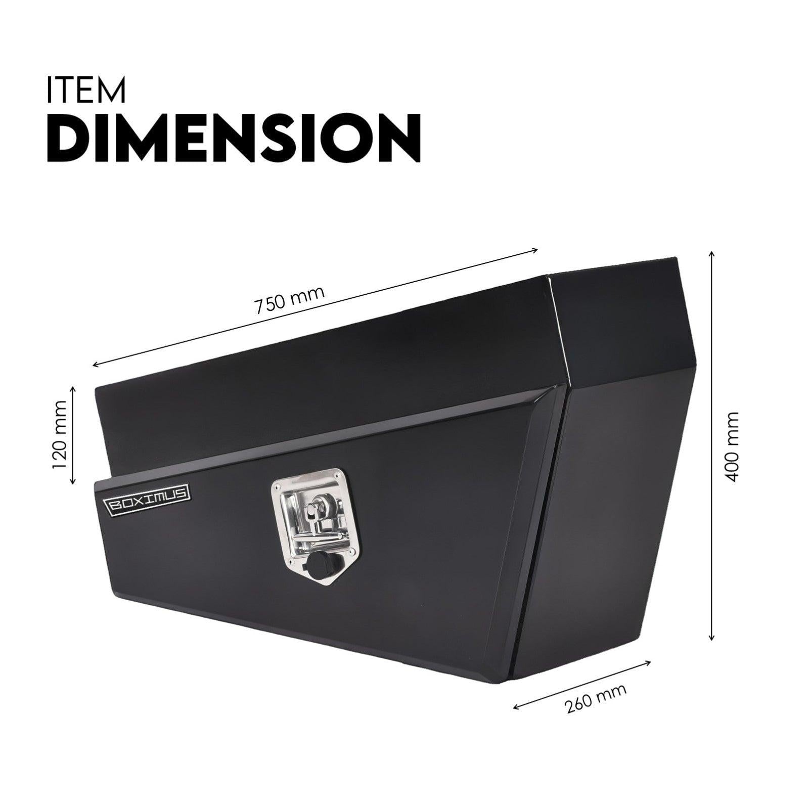 750mm Pair of Under Tray Undertray Tool Box Steel Underbody Toolbox.