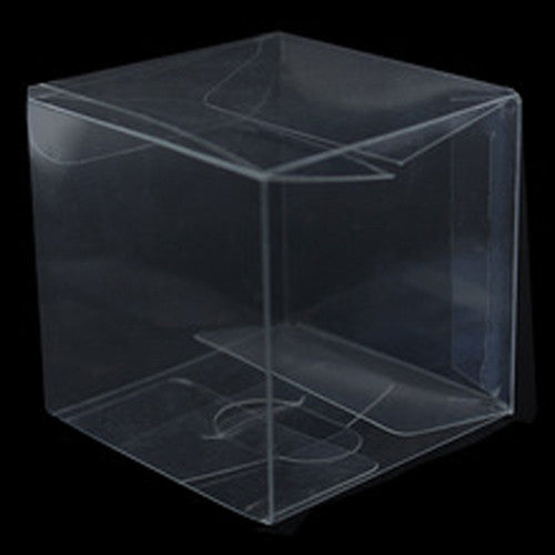 10 Piece Pack -PVC Clear See Through Plastic 15cm Square Cube Box - Large Bomboniere Product Exhibition Gift Main Image