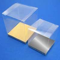 50 Pack of  12cm Square Cube Box - Large Bomboniere Exhibition Gift Product Showcase Clear Plastic Shop Display Storage Packaging Box Main Image