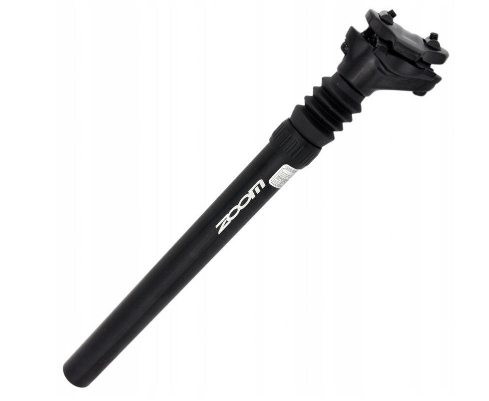 ZOOM Suspension Mountain MTB Road Bike Bicycle Seatpost Seat Shock Absorber Post Black Light Weight Aluminium - 27.2mm.