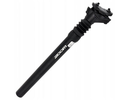 ZOOM Suspension Mountain MTB Road Bike Bicycle Seatpost Seat Shock Absorber Post Black Light Weight Aluminium - 27.2mm.