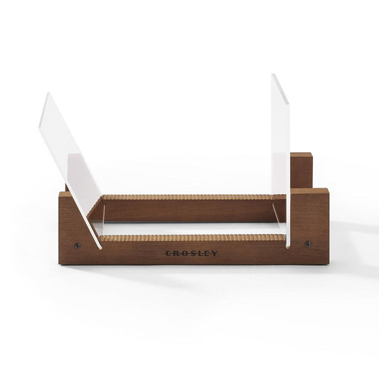 Crosley Cruiser Bluetooth Portable Turntable - Silver + Bundled Crosley Record Storage Display Stand.