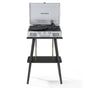 Crosley Cruiser Bluetooth Portable Turntable + Crosley Turntable Stand Bundle - Silver.