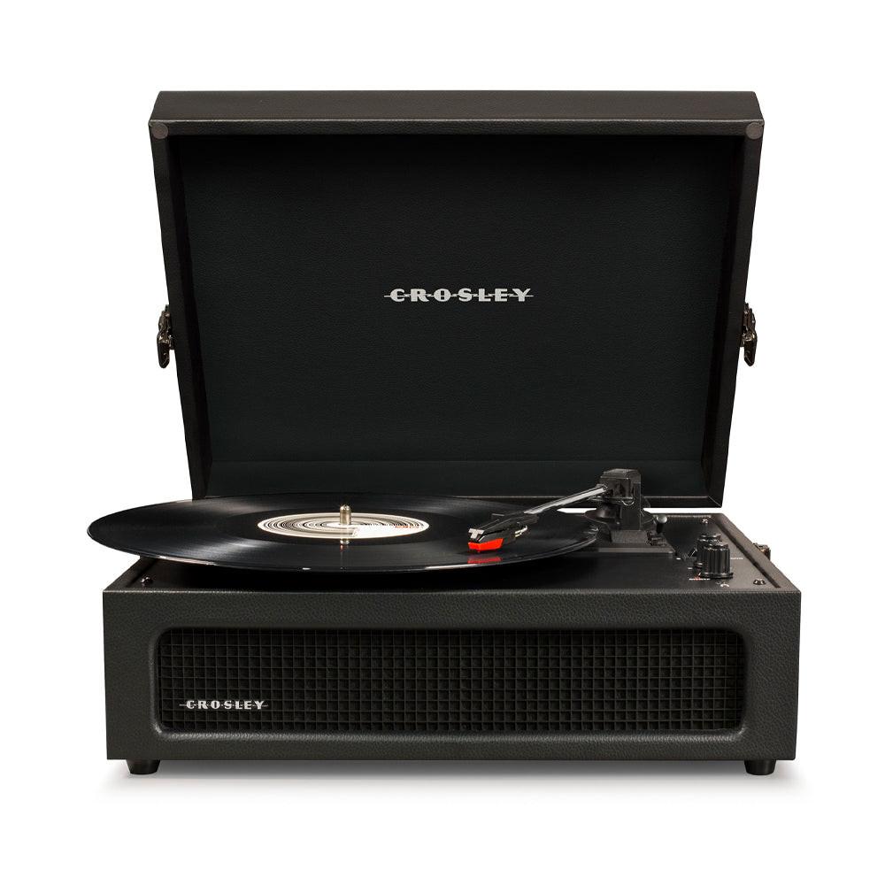Crosley Voyager Bluetooth Portable Turntable + Crosley Turntable Stand Bundle - Black.