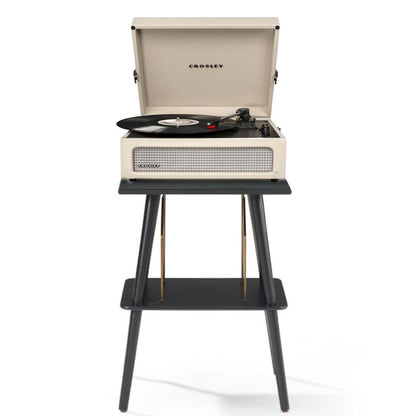 Crosley Voyager Bluetooth Portable Turntable + Crosley Turntable Stand Bundle - Dune.