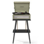 Crosley Voyager Bluetooth Portable Turntable + Crosley Turntable Stand Bundle - Sage.