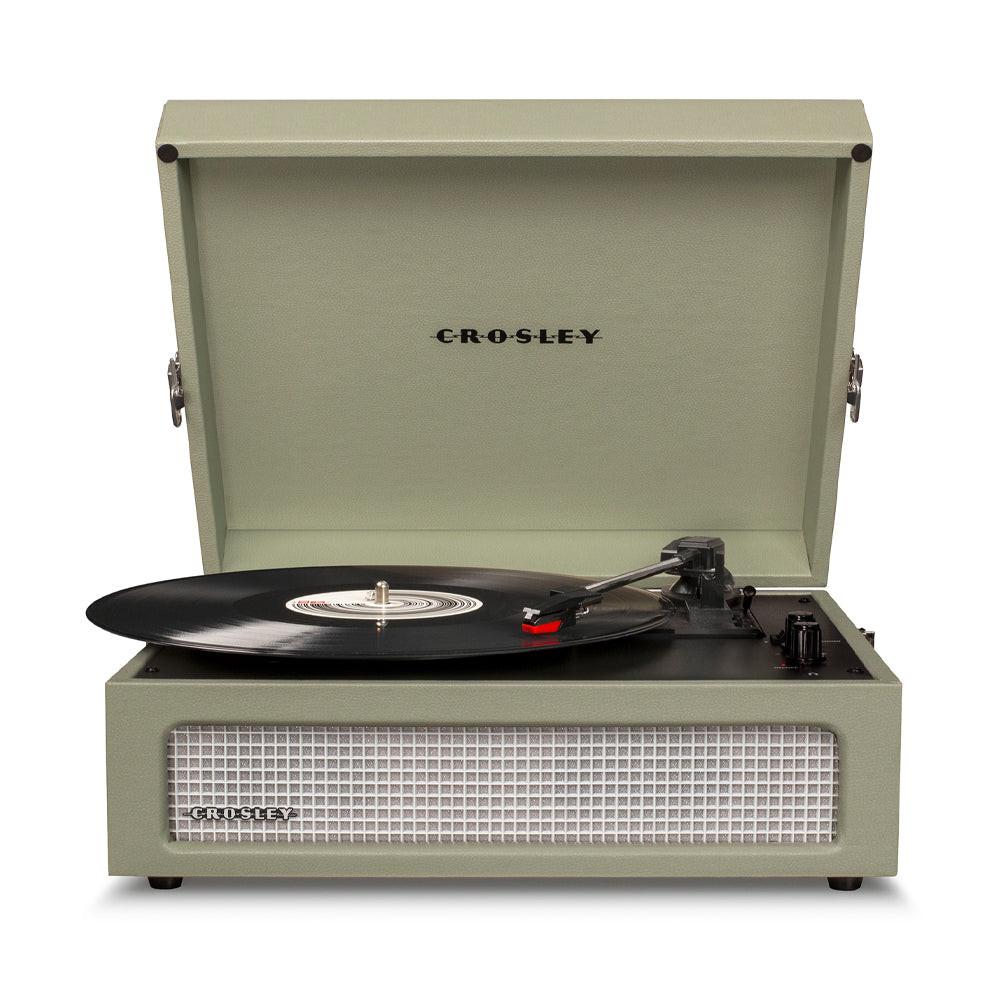 Crosley Voyager Bluetooth Portable Turntable + Crosley Turntable Stand Bundle - Sage.